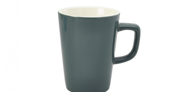 Genware Porcelain Grey Latte Mug 34cl/ 12oz