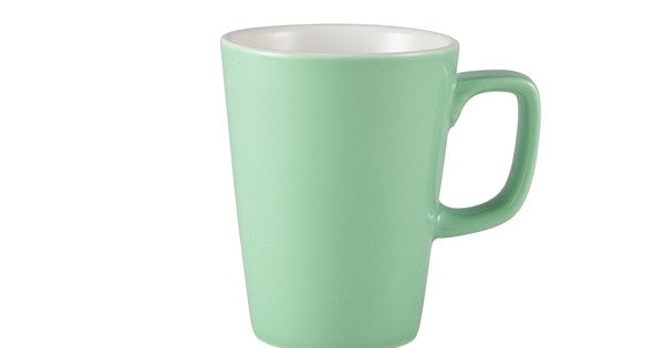 Genware Porcelain Green Latte Mug 34cl/ 12oz