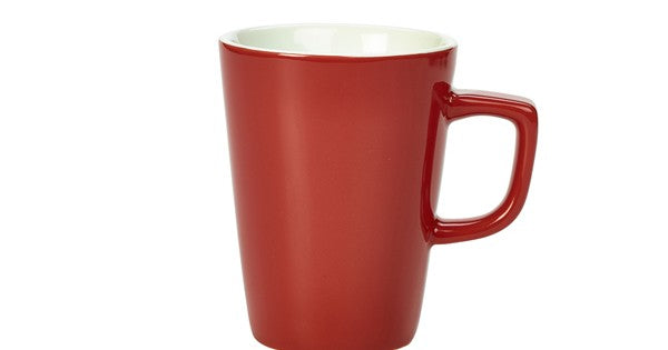 Genware Porcelain Red Latte Mug 34cl/ 12oz