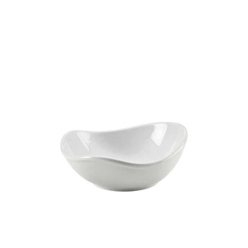 Genware Porcelain Organic Triangular Bowl 15cm/ 6"