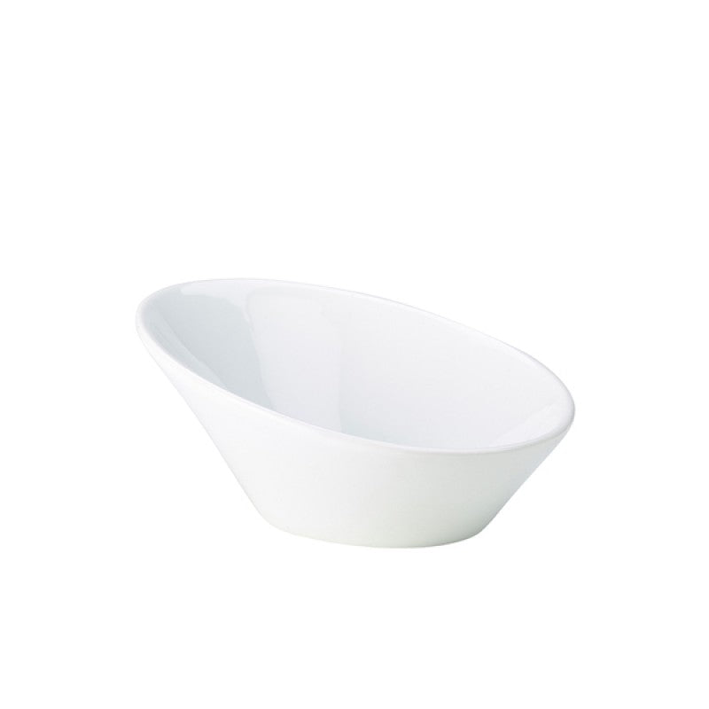 Genware Porcelain Oval Sloping Bowl 21cm/ 8.25"