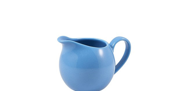 Genware Porcelain Blue Jug 14cl/ 5oz