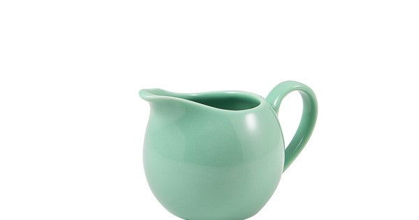 Genware Porcelain Green Jug 14cl/ 5oz