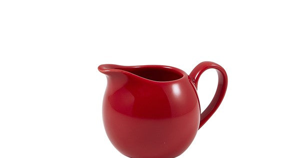 Genware Porcelain Red Jug 14cl/ 5oz