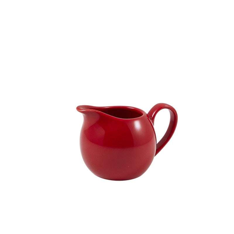 Genware Porcelain Red Jug 14cl/ 5oz