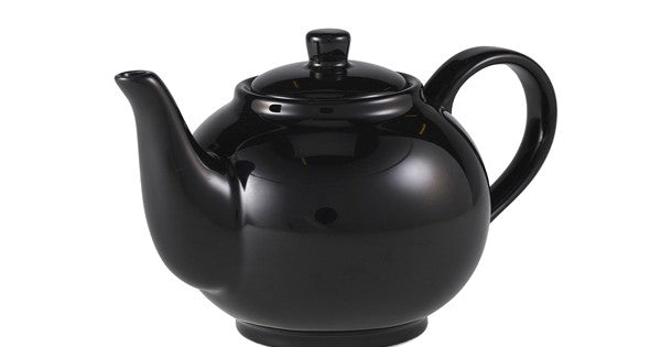 Genware Porcelain Black Teapot 45cl/ 15.75oz