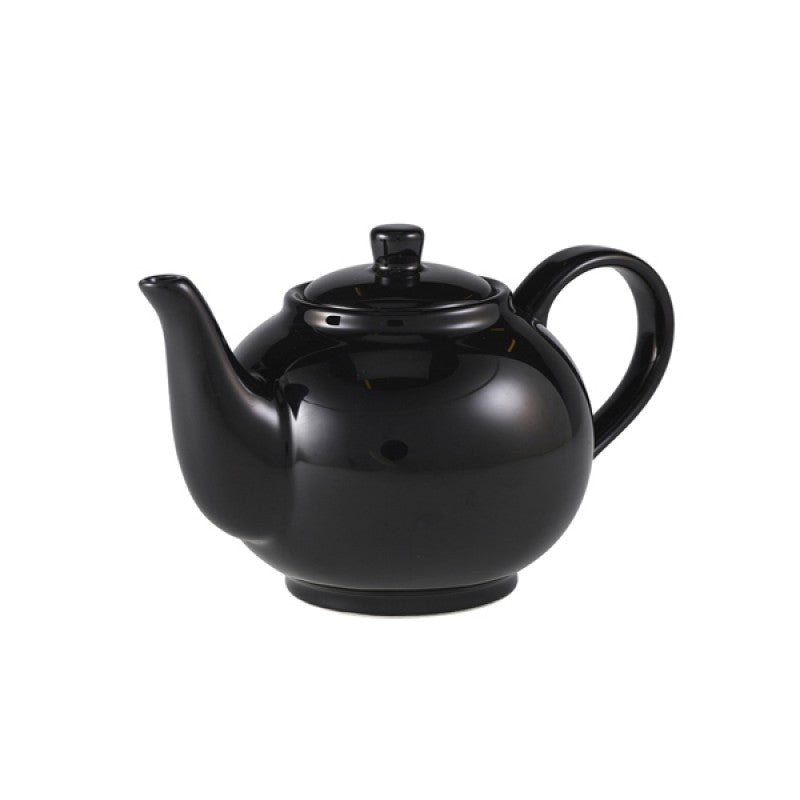 Genware Porcelain Black Teapot 45cl/ 15.75oz