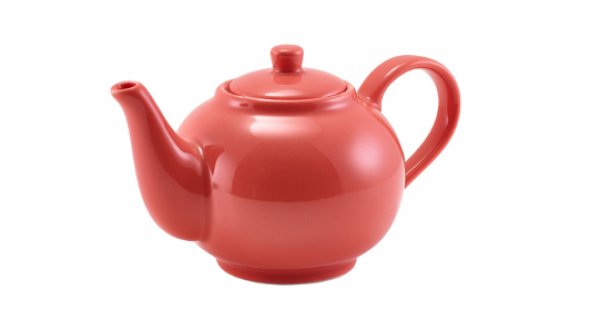 GenWare Porcelain Coral Teapot 45cl/ 15.75oz