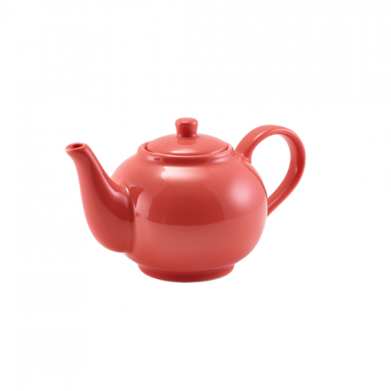 GenWare Porcelain Coral Teapot 45cl/ 15.75oz
