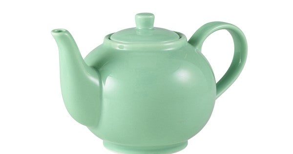 Genware Porcelain Green Teapot 45cl/ 15.75oz