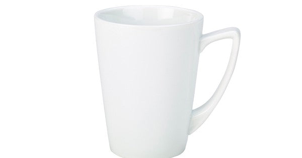 Genware Porcelain Angled Handled Mug 35cl/ 12.25oz