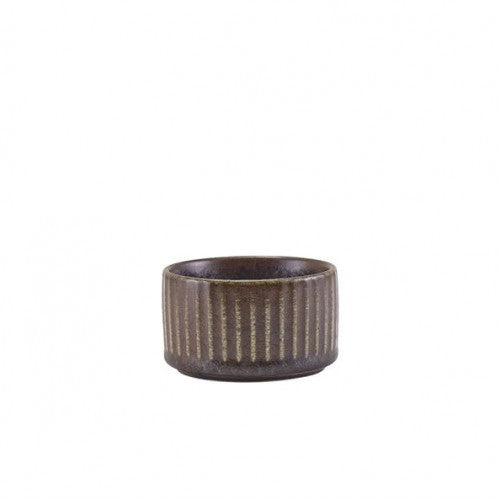 Terra Porcelain Black Fluted Ramekin 7cl/2.5oz