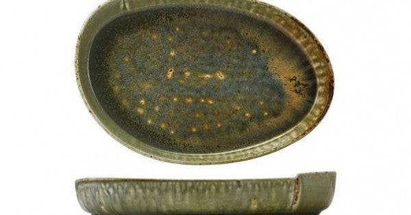 Kozo Porcelain Midori Oval Plate 28cm