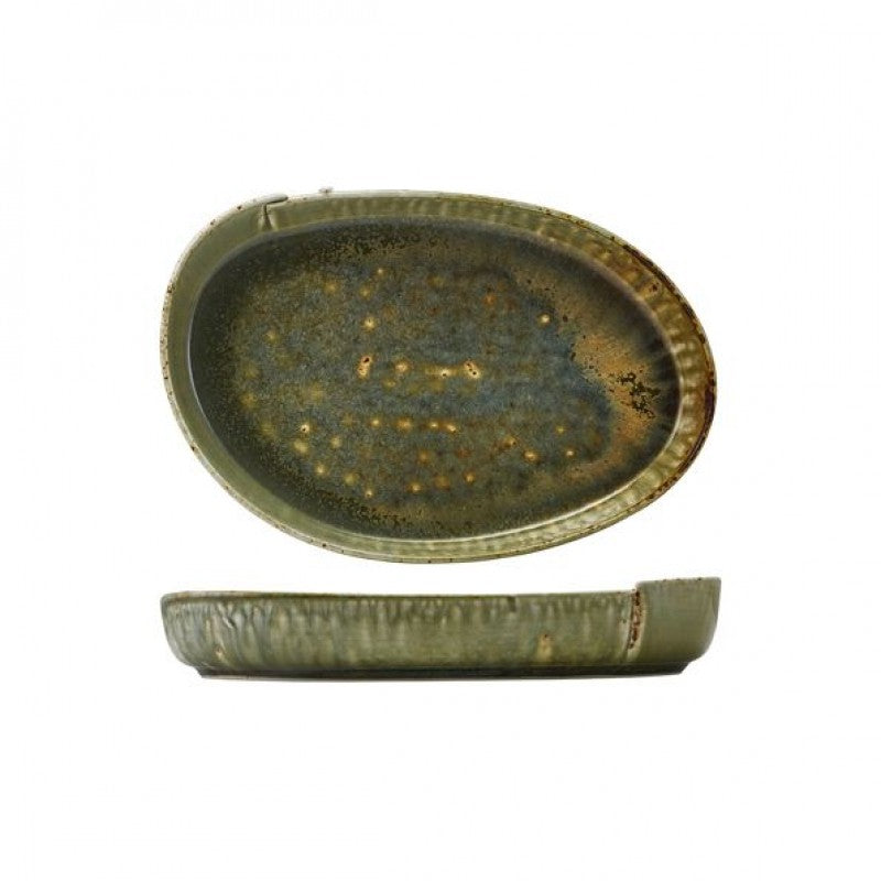 Kozo Porcelain Midori Oval Plate 28cm