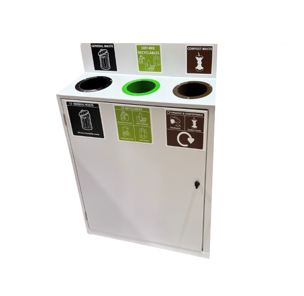 3 Bay Slimline Recycling Bin