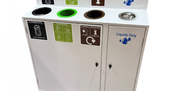 3-Way Slimline Recycle Unit with Sink (3x50ltr Capacity)