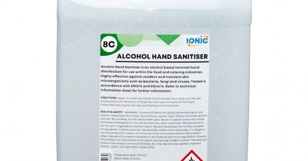8C Alcohol Hand Sanitizer (2x5L)