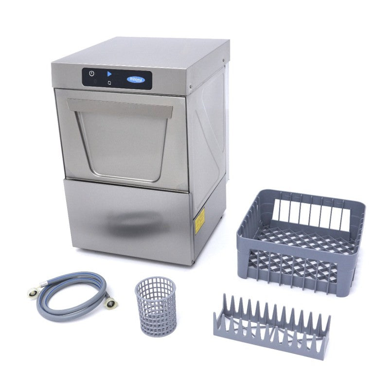Glass Washer - 35 x 35cm - with Rinse Aid Pump - Digital Dis
