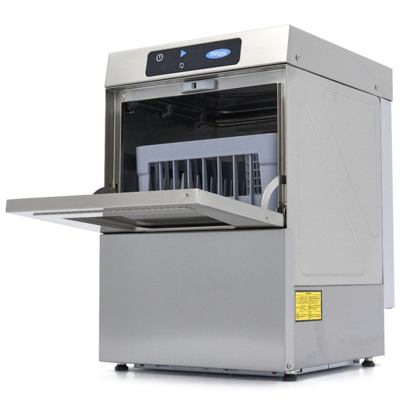 Glass Washer - 35 x 35cm - Drain, Rinse Aid and Soap Pump wi
