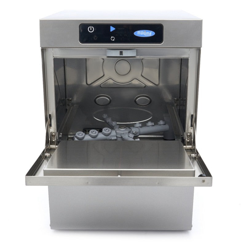 Glass Washer - 35 x 35cm - Drain, Rinse Aid and Soap Pump wi