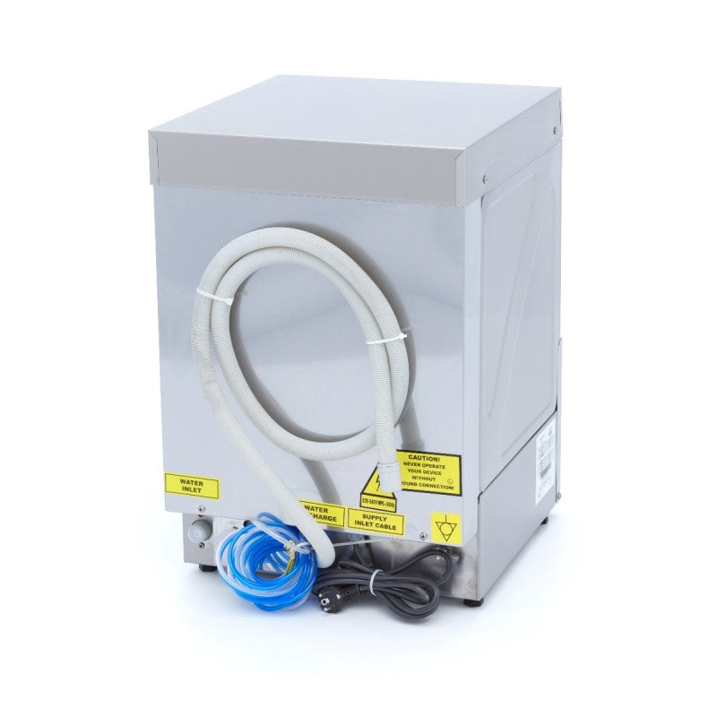Glass Washer - 35 x 35cm - Drain, Rinse Aid and Soap Pump wi