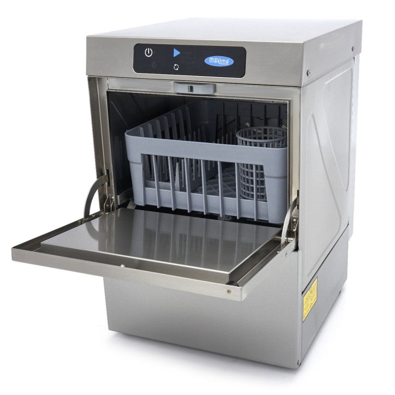 Glass Washer - 35 x 35cm - Drain, Rinse Aid and Soap Pump wi