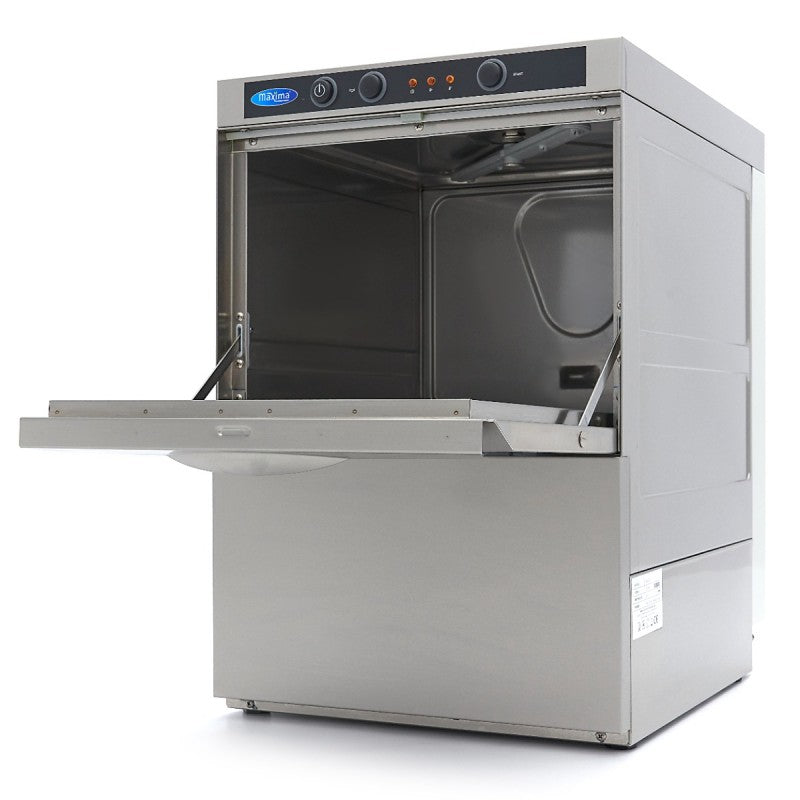 Glass Washer - 35 x 35cm - with Drain, Rinse Aid and Soap Pu