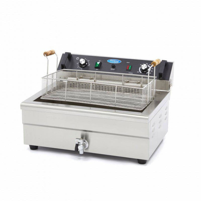 Deep Fryer - 20L - 1 Basket - with Drain Tap