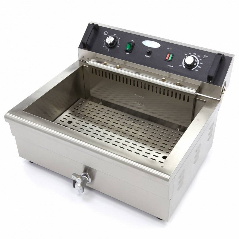 Deep Fryer - 20L - 1 Basket - with Drain Tap