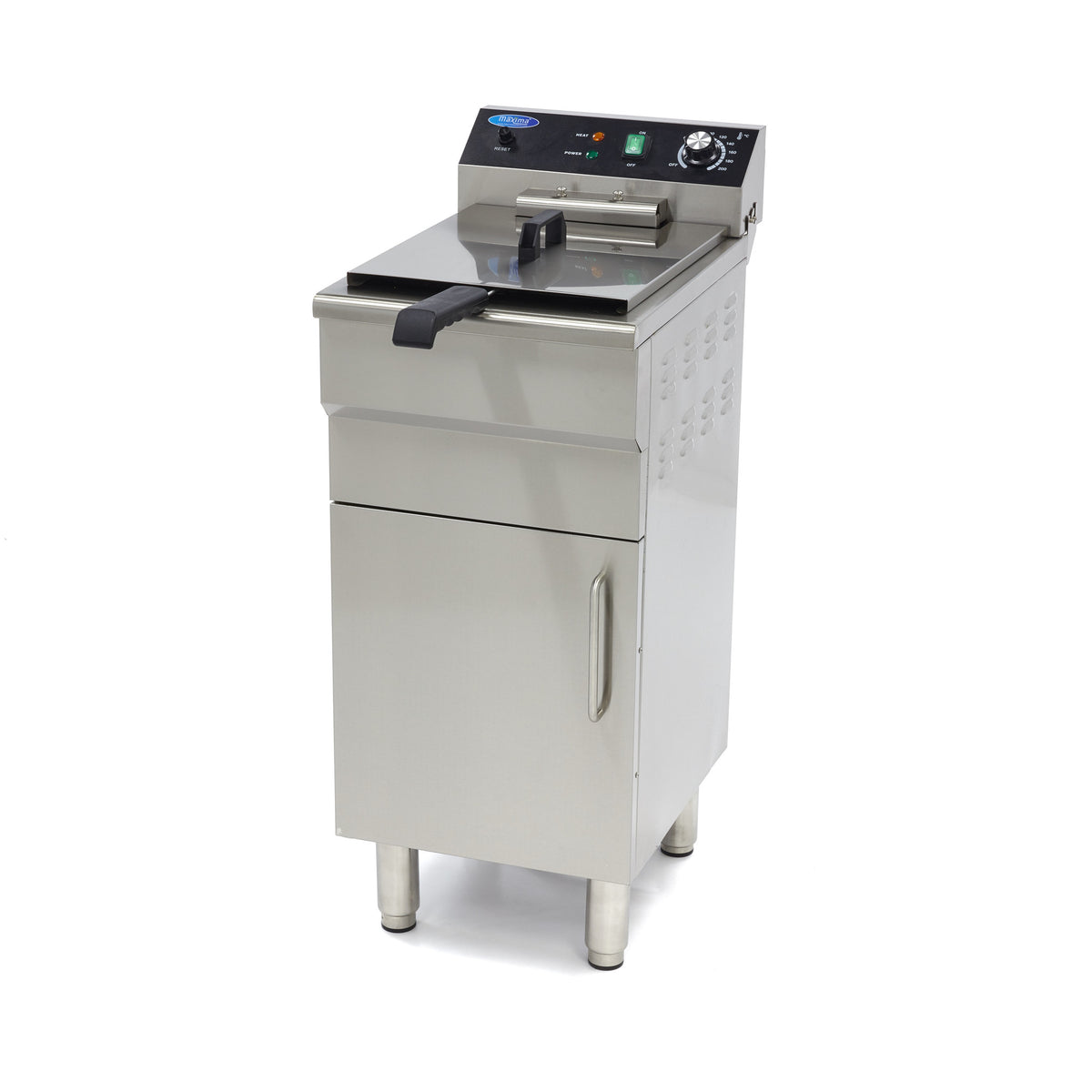 Deep Fryer - 16L - 1 Basket - with Drain Tap and Stand