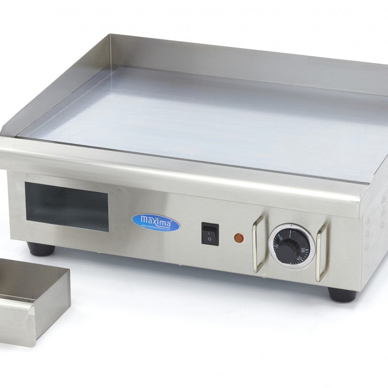Griddle - Smooth Chrome - 55cm - incl Drip tray