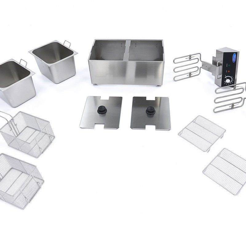Deep Fryer - 2 x 8L - 2 Baskets - up to 2,8kg of Fries