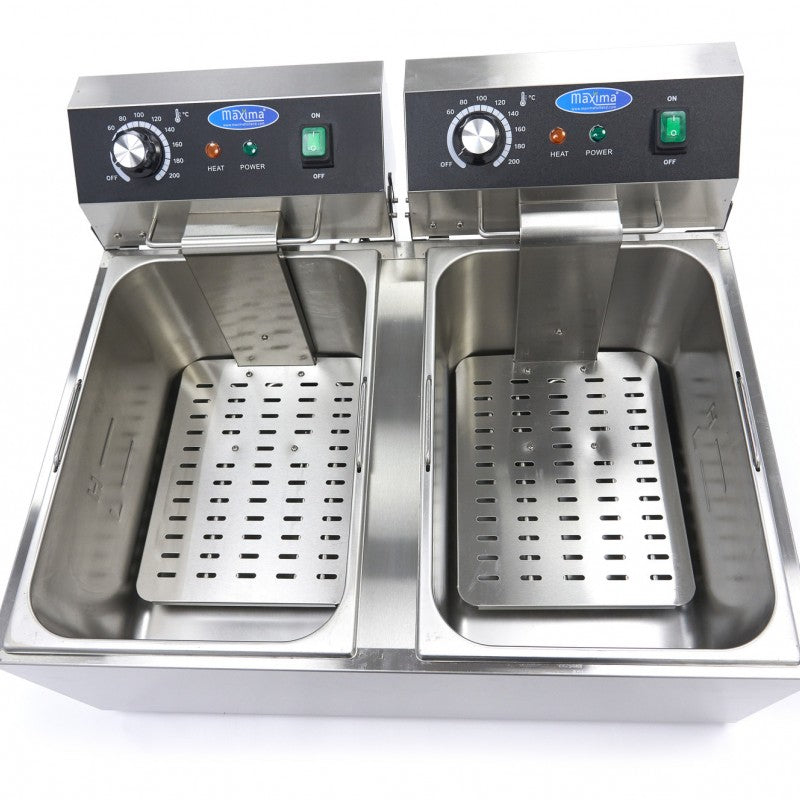 Deep Fryer - 2 x 11L - 2 Baskets - up to 2,8kg of Fries
