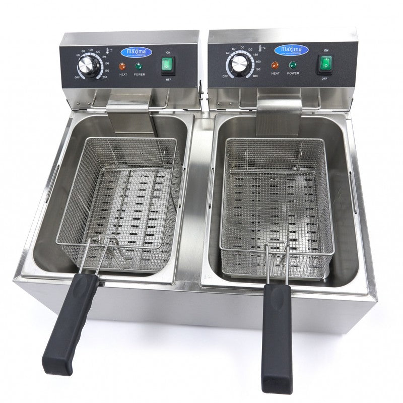 Deep Fryer - 2 x 11L - 2 Baskets - up to 2,8kg of Fries