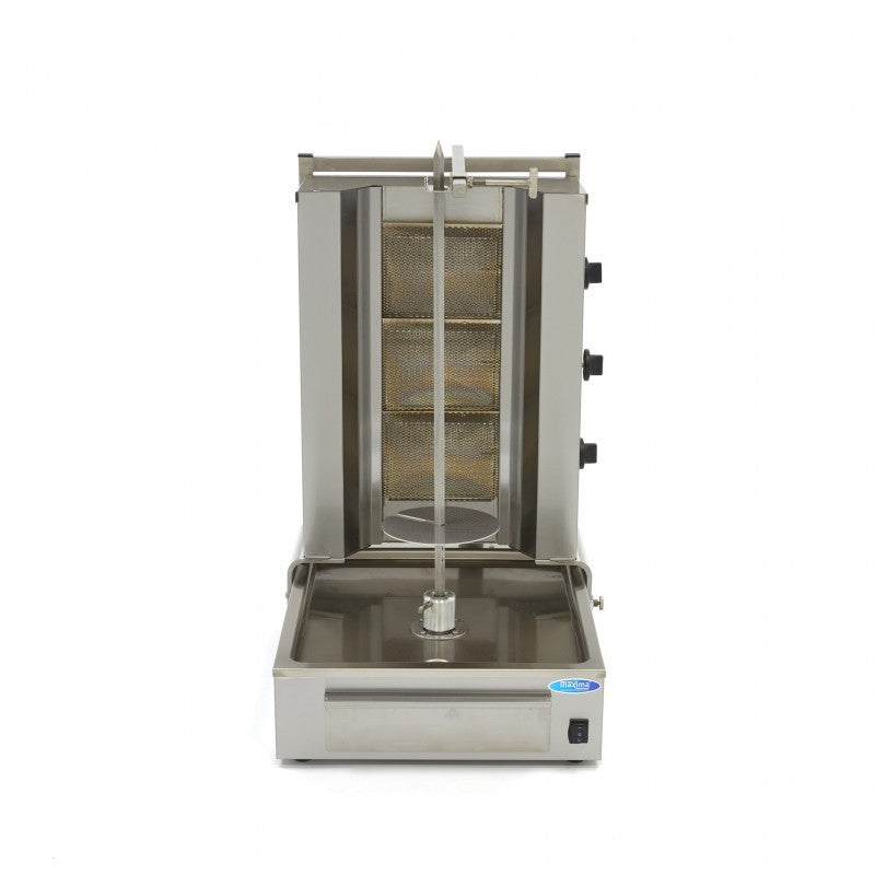 Kebab Grill - 3 Burners - 40kg Meat - Gas