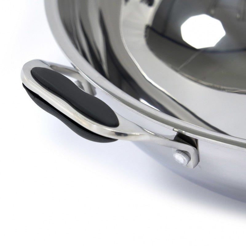 Wok Pan 36cm - Stainless Steel - Induction