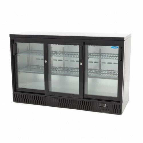 Drinks Fridge - 341L - 3 Sliding Doors - 6 Adjustable Shelve