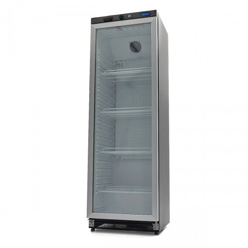 Fridge - 400L - Black - with Glass Door
