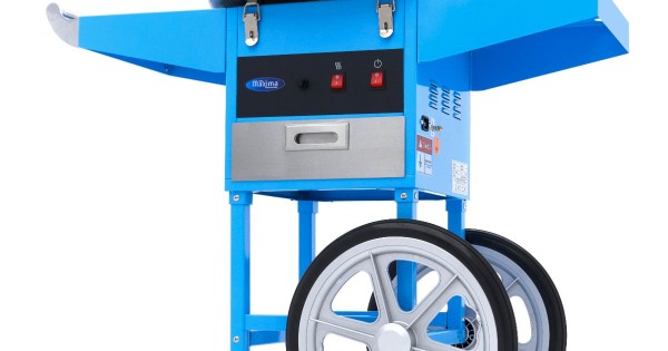 Candy Floss Machine 52cm Blue with Cart