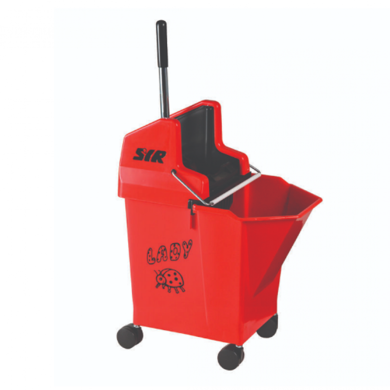 Ladybug Mop Bucket & Wringer RED 9Ltr
