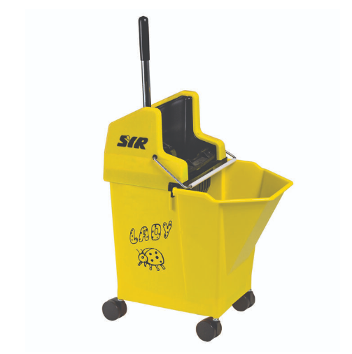 Ladybug Mop Bucket & Wringer YELLOW 9Ltr