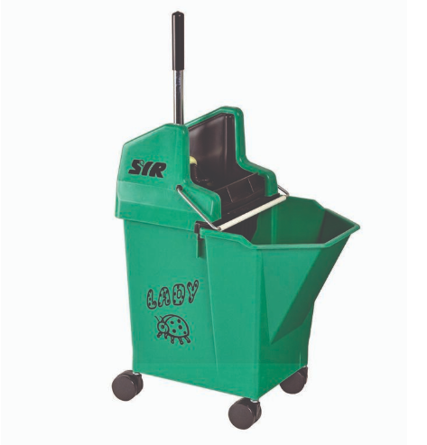 Ladybug Mop Bucket & Wringer GREEN 9Ltr