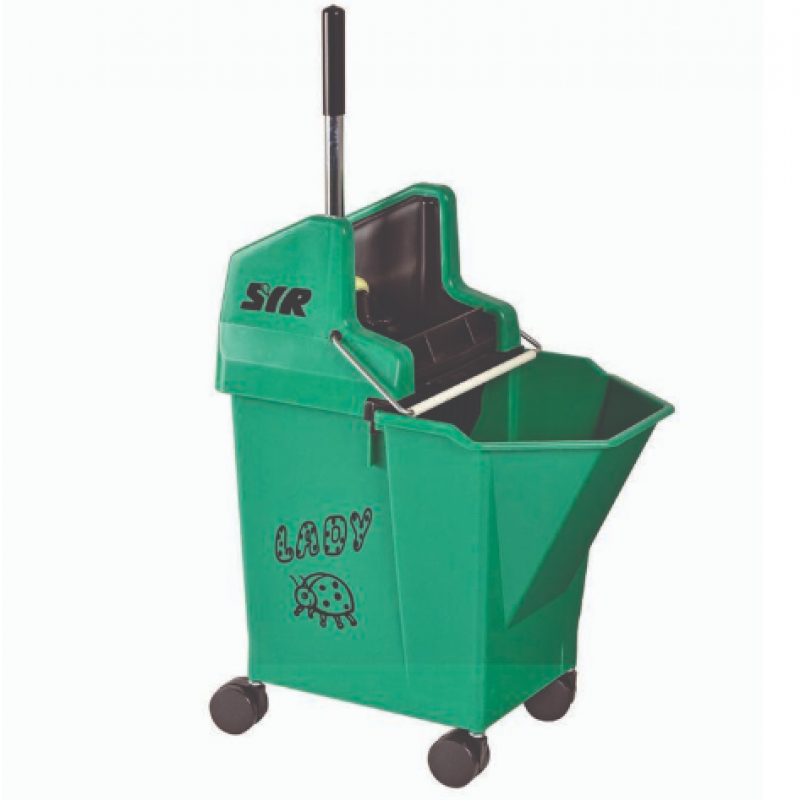 Ladybug Mop Bucket & Wringer GREEN 9Ltr