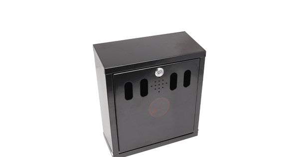 Genware Black Wall-Mounted Outdoor Ashtray