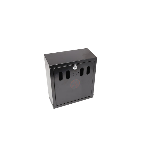 Genware Black Wall-Mounted Outdoor Ashtray