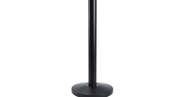 Black Barrier Post - Retractable Black Belt