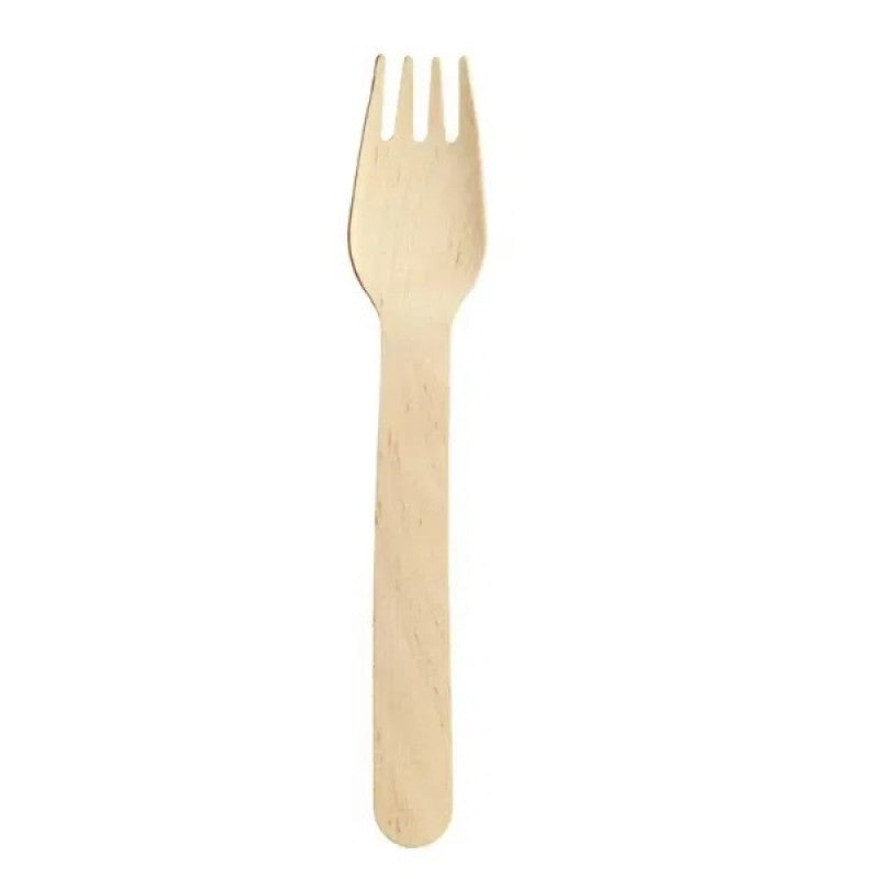 160mm Biodegradable Wooden Fork (10X100)