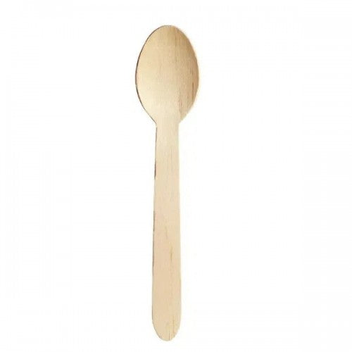 160mm Biodegradable Wooden Dessert Spoon