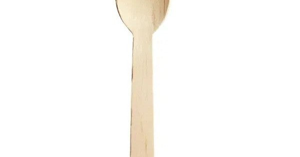 160mm Biodegradable Wooden Dessert Spoon