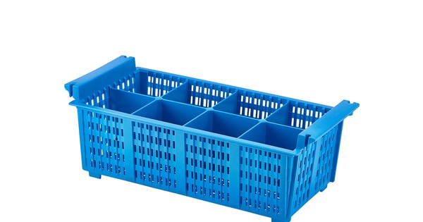 8 Compart Cutlery Basket (Blue) 430 X 210 X 155mm